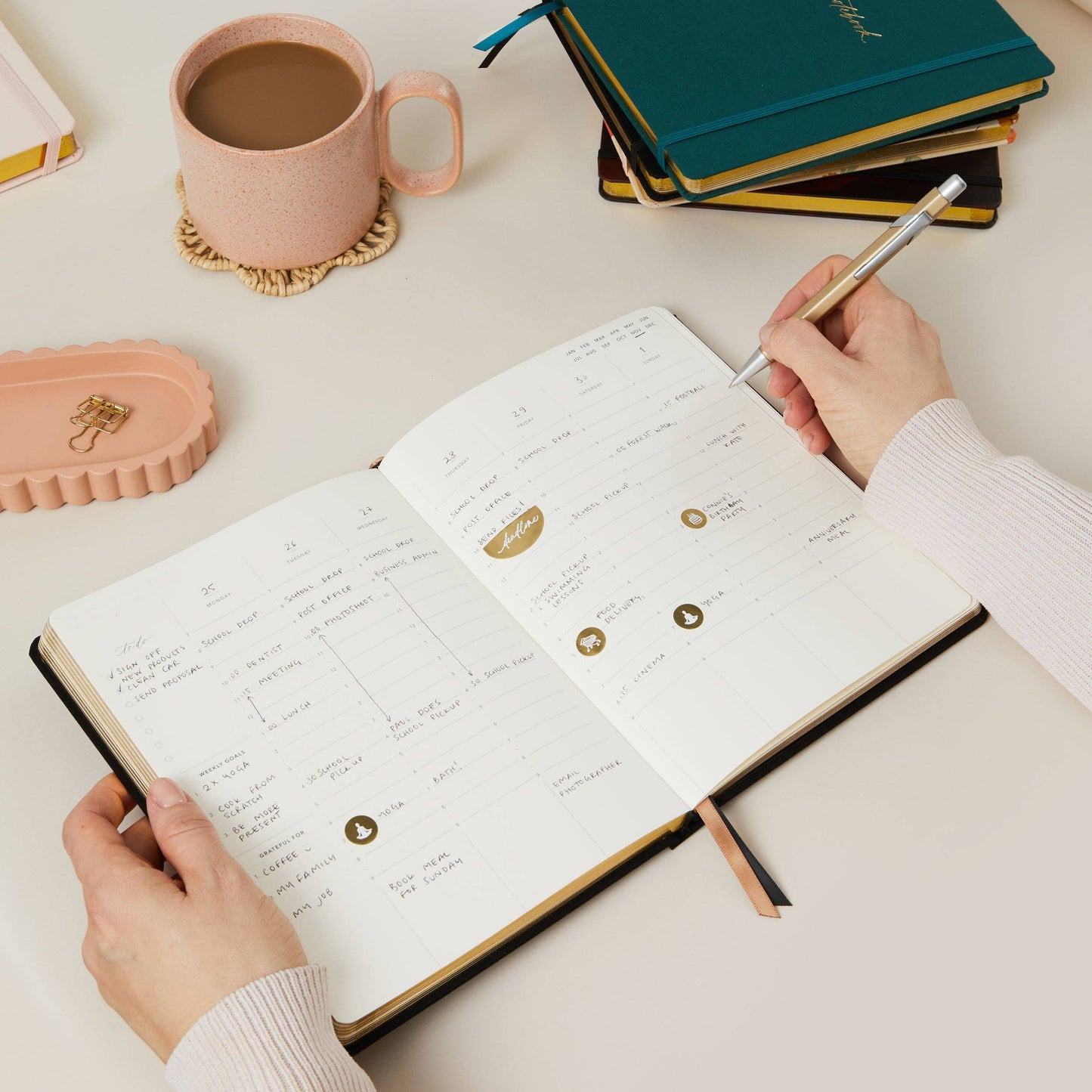 Undated Weekly Planner from Blush & Gold