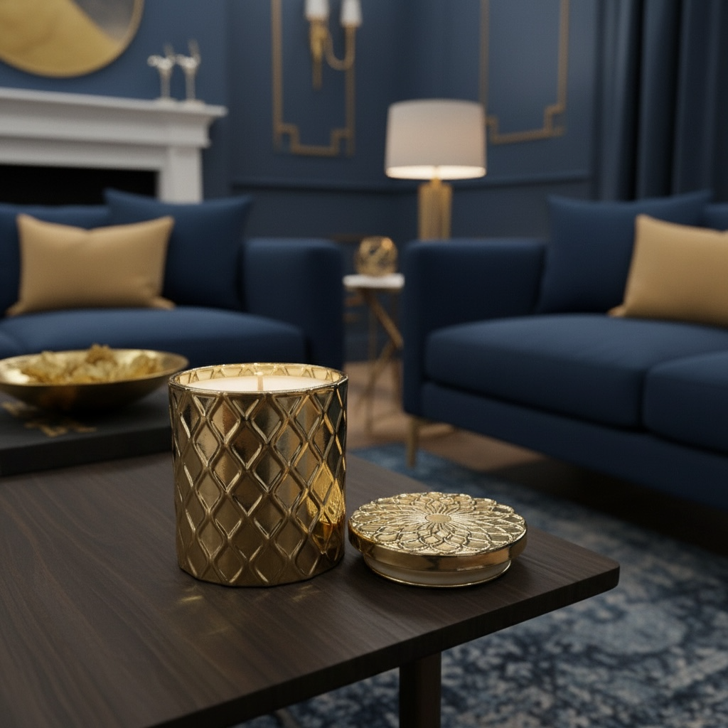 Golden Waves Candle