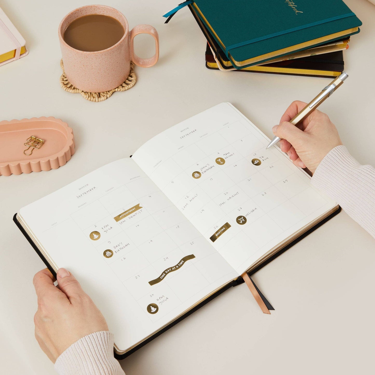 Undated Weekly Planner from Blush & Gold